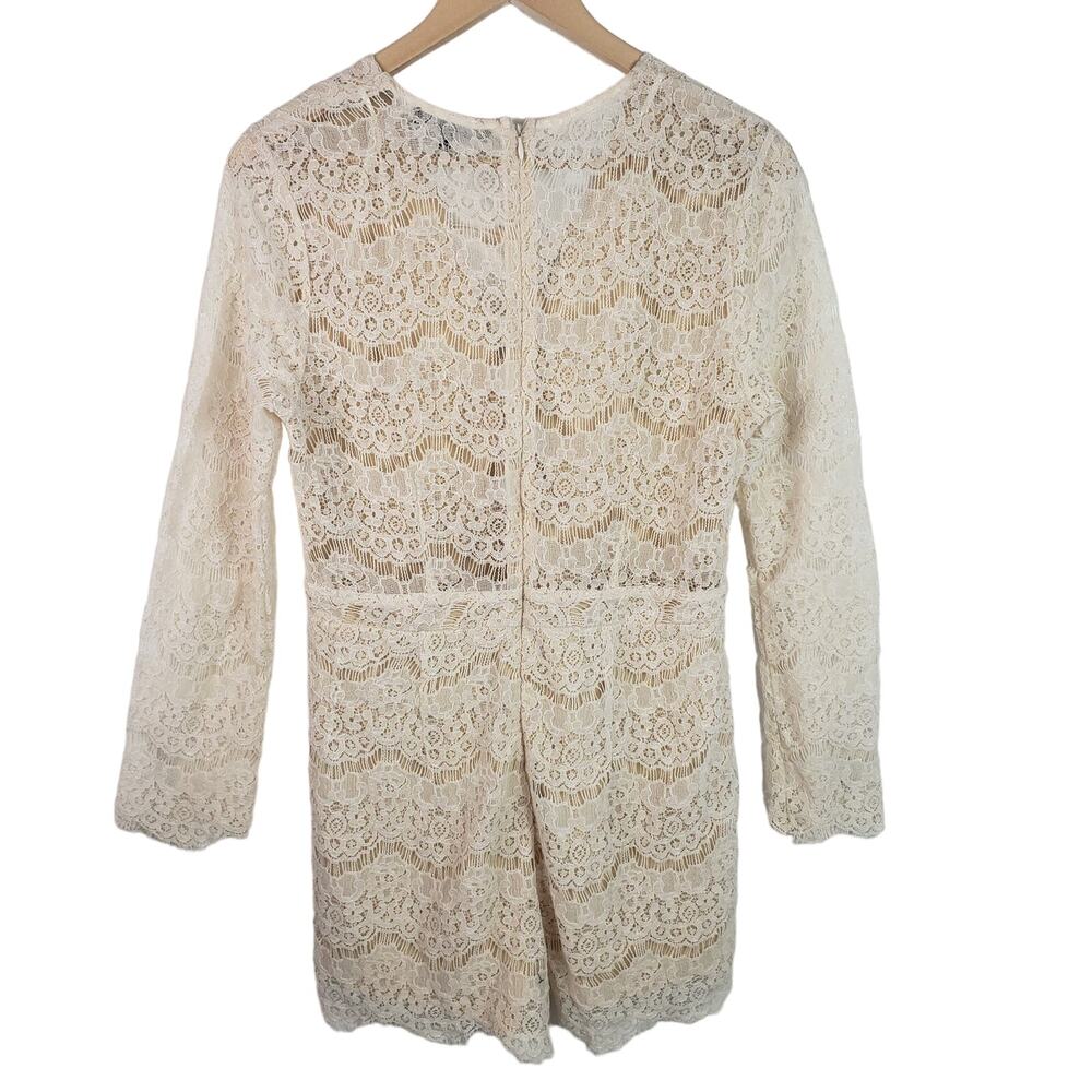 Romeo & Juliet Couture Lace Romper Cream Size L Large - Picture 3 of 6